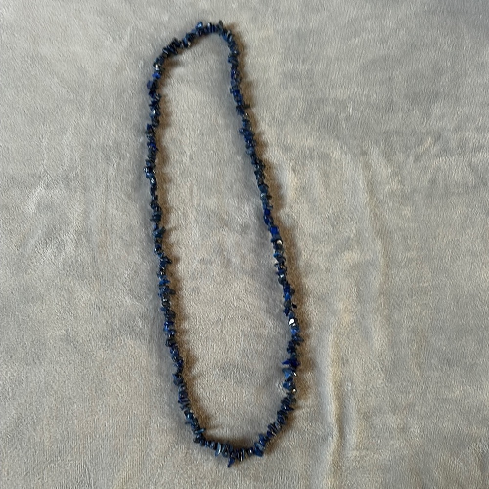 Elegant Blue Beaded Necklace